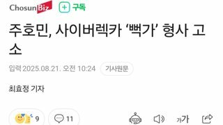 주호민, 사이버렉카 ‘뻑가’ 형사 고소