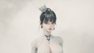 공유)) 검은올림머리 청순녀