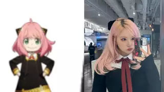 애니에 맞춰서 옷 입는 비비지 은하