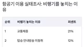 비행기 놓치는 이유