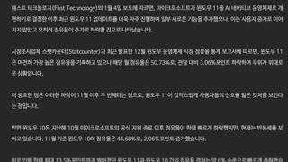 윈도우 11, 인기를 잃다: 2개월 연속 사용자 감소, 윈도우 10 반등