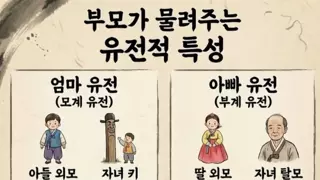 부모가 자녀에게 물려주는 유전적 특성