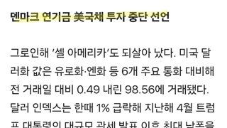 덴마크 연기금 美국채 투자 중단 선언