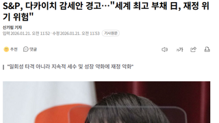 S&P, 다카이치 감세안 경고…