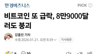 비트코인 또 급락, 8만9000달러도 붕괴