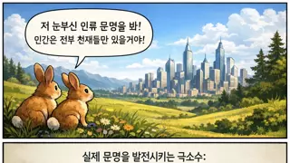 동물:인간은 전부 천재들만 있겠지?