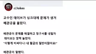 배관공이 된 대학교수 이야기