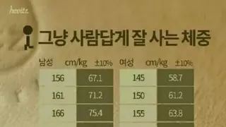 그냥 사람답게 잘 사는 체중