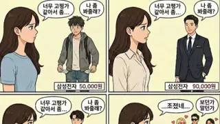 샘숭전자 주가 4컷 만화