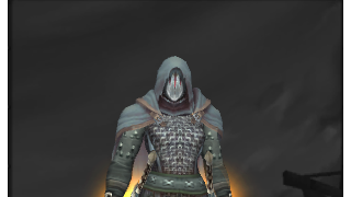 배회자의 빛바랜 가면 사슬 룩입니다.