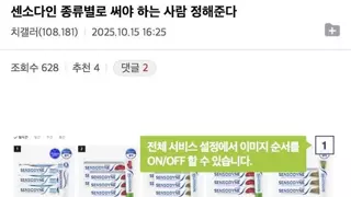 치갤러가 쓴 센소다인 치약 종류별 추천