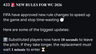 올해 월드컵에 도입되는 신규 규칙