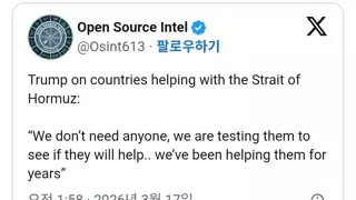 트럼프. 호르무즈 협조 관련 국가들 언급.
