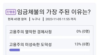 임금체불이 일어나는 주된 이유