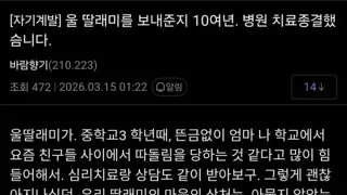 병원치료 종결했다는 조울증갤러