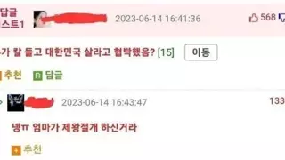 대한민국이 그렇게 불만이면 딴데 가면 되지 누가 살라고 칼들고 협박함?