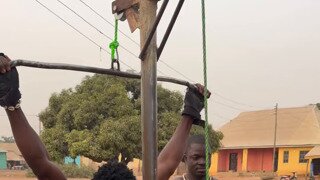 아프리카 야외 헬스장