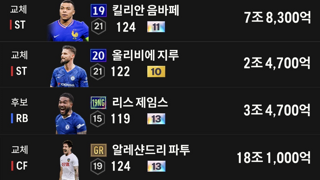 가격기재) 파투 양발음바페 등등 재밌는 백금이랑 금카 팔아요