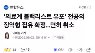 '의료계 블랙리스트 유포' 전공의 징역형 집유 확정…면허 취소