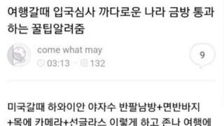 입국심사 꿀팁