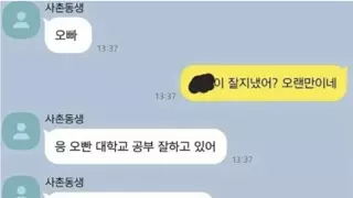 학점 4.0이 망한 점수인 줄 아는 사촌동생
