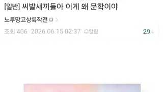 ???: ㅆㅂ새끼들아 이게 왜 문학이야