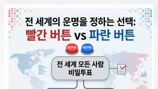 생존을 건 전세계 빨간 버튼 vs 파란 버튼 투표