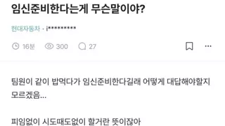 논란의 임신 준비