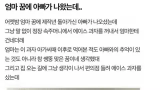 엄마 꿈에 나온 아빠