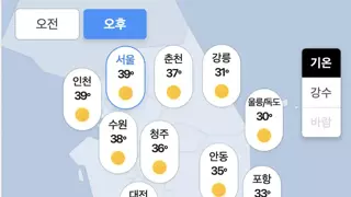 내일 오후 전국 기온 예보