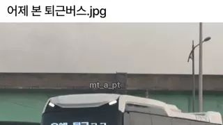 어제 본 퇴근버스