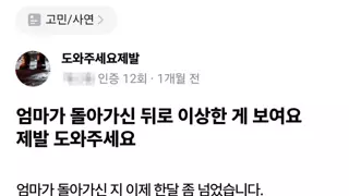 엄마가 돌아가신 뒤로 이상한 게보여요