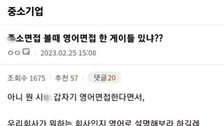 면접볼때 영어로 한 사람들 있음??