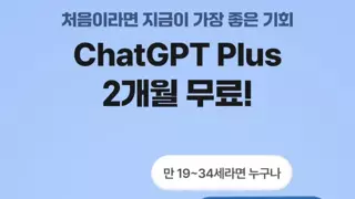 20~34세 청년, 챗gpt 2개월 무료