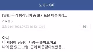 야가다 갤러들 모두 극찬했다는 S급 팀장